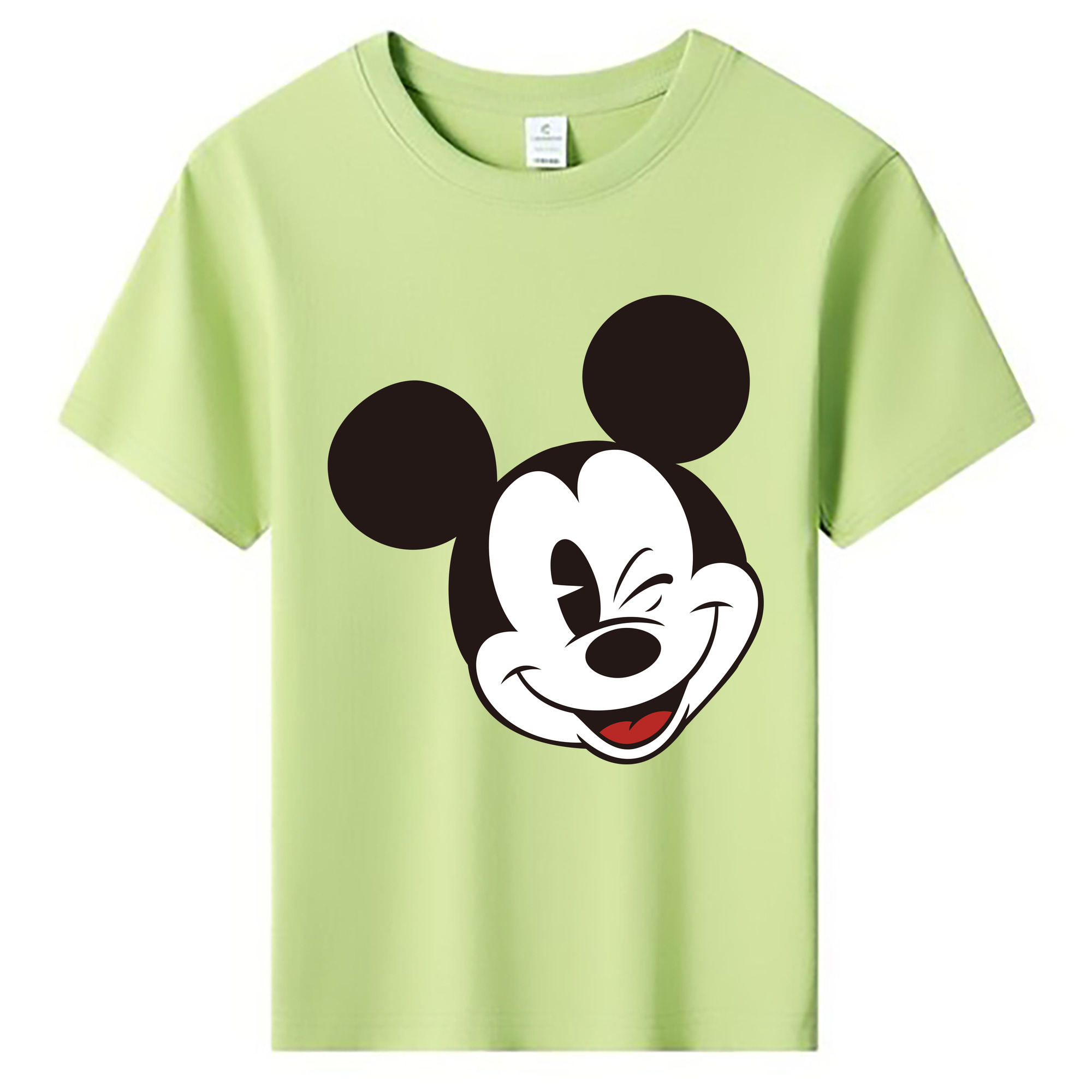 ミッキーマウス Mickey Mouse 綿100％キッズTシャツ（フロントプリント）